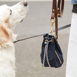 kintails dog walking bag in navy