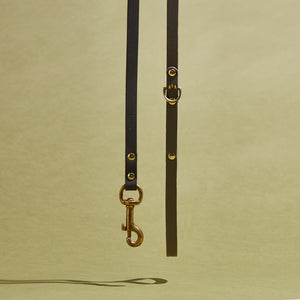 kintails Skinny Leather Dog Lead Grey