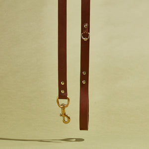 kintails Standard Leather Dog Lead Brown