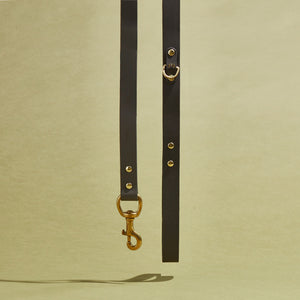 kintails Standard Leather Dog Lead Grey